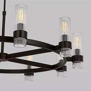 Lámpara de Araña Redonda Grande de Hierro Rústico, Decoración del Hogar para Sala de Estar, Lámpara Colgante Moderna Nórdica, Diseño de Cocina y Comedor, Lámparas Americanas - Product Image 5