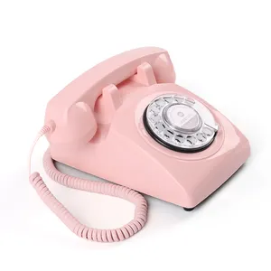 Großhandel Hochzeit Custom ized Pink Recorder Audio Gästebuch Antike Telefone mit Aufnahme funktion Retro Tastatur Telefon