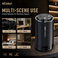 Diffuseur d'arômes intelligent pour voiture avec pulvérisation automatique, lumière ambiante LED colorée, en alliage d'aluminium, pour l'intérieur du véhicule