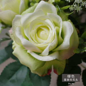 Flores de Seda Promocionales RTS, Rosas de Palacio, Cabezas de Flores Grandes de 12 cm, Color Verde, para Decoración de Paredes Florales, Arcos, Caminos de Mesa Florales - Product Image 1