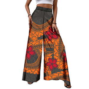 <span class=keywords><strong>Pantaloni</strong></span> da <span class=keywords><strong>donna</strong></span> a <span class=keywords><strong>vita</strong></span> alta <span class=keywords><strong>con</strong></span> stampa tribale polinesiana samoana, a gamba larga, vestibilità ampia, per la spiaggia, taglie forti - Product Image 6