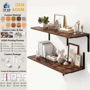 Kệ nổi cho tường, kệ nổi sâu <span class=keywords><strong>12</strong></span> <span class=keywords><strong>inch</strong></span> Bộ 2, kệ treo tường với khung kim loại - Product Image 1