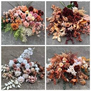 Nuevas Flores Artificiales para Bodas de Otoño (Rosa, Lirio, <span class=keywords><strong>Tulipán</strong></span>, Phalaenopsis, Yumei) en Colores Caramelo Maillard, Decoración de Plástico para Caminos - Product Image 4