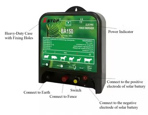 Energizador Electrónico de Cerca de Alto Voltaje de 12000V, Sistema de Carga Solar de 1.5 Joules para Control de Ganado, Caballos y Depredadores, 30KM - Product Image 2