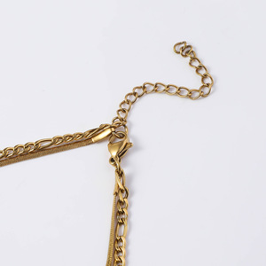 Pulseras de Cadena de Serpiente de Acero Inoxidable con Baño de Oro PVD de 18K |   Diseños Ajustables de Una y Dos Capas |   Joyería de Moda Resistente al Agua - Product Image 3