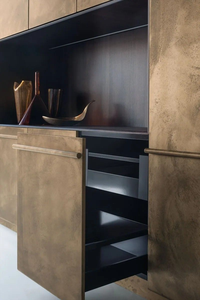 Mueble de Cocina Moderno con Puerta de Vidrio y Panel de MDF, Diseño para una Fácil Limpieza y un Aspecto Contemporáneo - Product Image 3