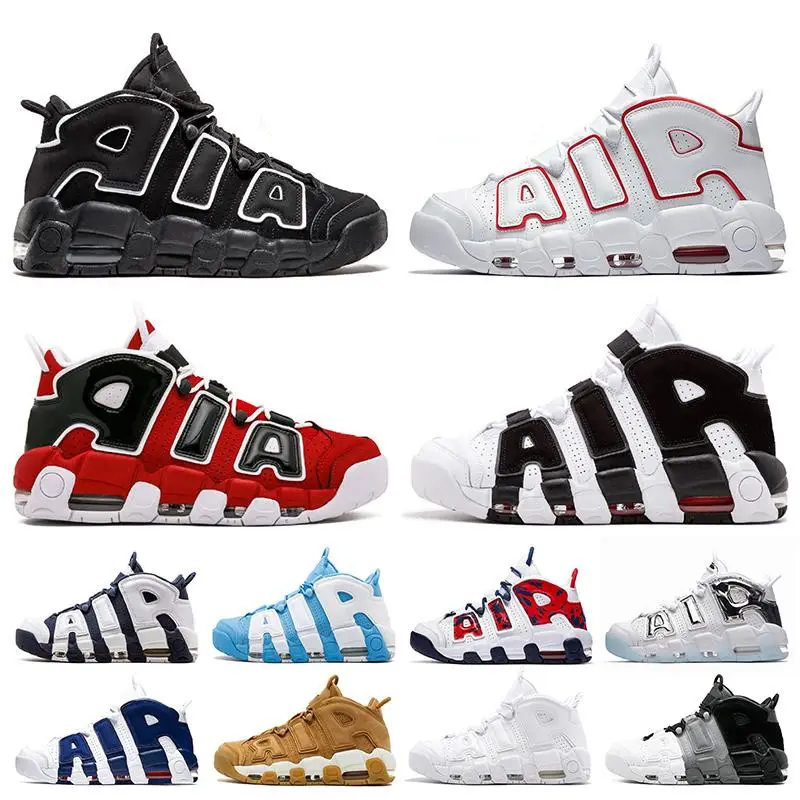 2022 Hot Trendy Brand More Uptempo 96 Mens Women Basketball Shoes Red Black Hoops Pack Sneakers Outdoor Walking Sports Shoes