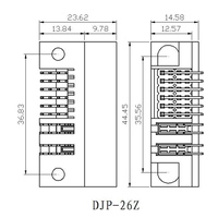 Conector de Señal de Alimentación Híbrido DJP-26T/Z de 26 Pines, 48A 400V / Certificado CE, Fuente de Alimentación para Servidor, Cableado Eléctrico Industrial y Automotriz