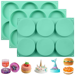 Professional Manufacturer Bulk Order Custom Color 6-Hole <b>Silicone</b> Cake Baking Mold Reusable Non-Stick Eco-Friendly Design - Product Image 1