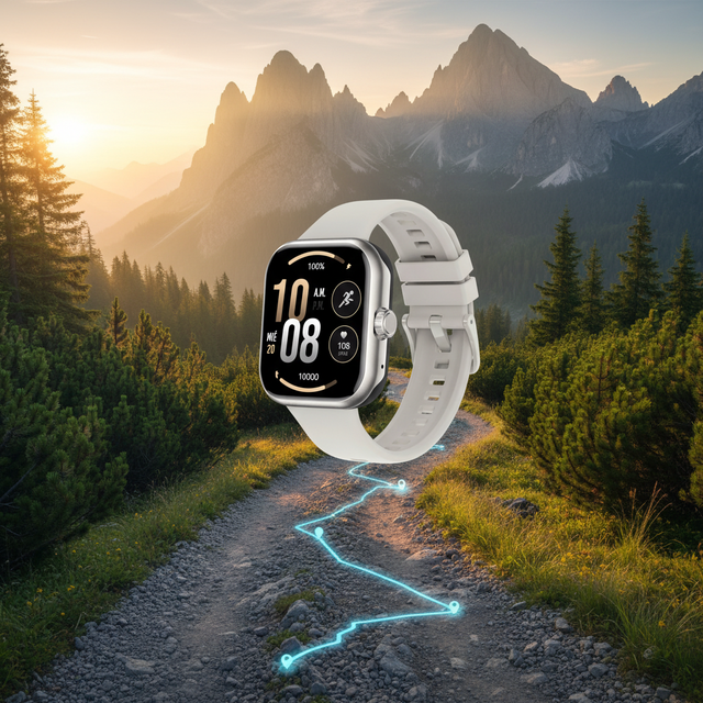 S339 Smart Watch GPS Tracking AMOLED Display 4-Day Battery Life Multiple Exercise Modes Fitness Tracker AI Voice Alarm Clock