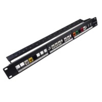 Panel de Conexiones CNKL de 24 Puertos, 1U, UTP, 19 Pulgadas, sin Módulo, para Sistemas de Cableado de Red