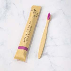 Eco Friendly <b>Toothbrush</b> Bamboo Reusable <b>Toothbrushes</b> Portable Adult Wooden Soft Tooth Brush for Home <b>Travel</b> Hotel Use - Product Image 3