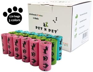 ถุงเก็บอุจจาระสุนัข PET N PET ไม่มีกลิ่น สีสันสดใส จำนวน 270 ชิ้น ถุงย่อยสลายได้แบบม้วนสำหรับเติม - Product Image 4