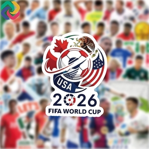 Offre Spéciale Coupe du Monde de Football 2026 : Autocollants Événementiels Étoiles du Sport, Tatouages Temporaires Imperméables en PVC, Étiquettes Imprimées UV Vernies - Product Image 2