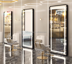 Vendita calda all'ingrosso della fabbrica LED in piedi <span class=keywords><strong>specchio</strong></span> da pavimento per barbiere & parrucchiere toletta luce di inondazione per il centro commerciale Hotel - Product Image 5
