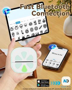 Sticker Printer D20 Supports Mobile Phone for Connection 3 Rolls Sticker 30mm 57mm Max Stock for Study Graphics Anatomical - Product Image 4