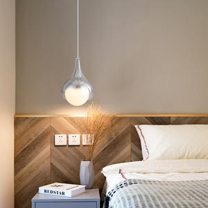 阁楼玻璃吊灯。 北欧后现代设计师艺术样板间。 卧室床头简约吊灯。 - Product Image 4