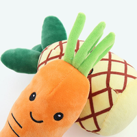 Groothandel Pluche Kattenkruid Bal Katten Speelgoed met Rammelaar Cartoon Groente Vorm Interactief Katten Kauwspeelgoed Hondenspeelgoed Huisdierbenodigdheden