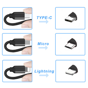 Moda apariencia 3in1 5 V/<span class=keywords><strong>2</strong></span>.4A rápido cargador de <span class=keywords><strong>cable</strong></span> para iphone tipo c V8 teléfono móvil <span class=keywords><strong>cable</strong></span> de carga de 1M - Product Image 5