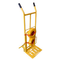 Chariot à main HT1827, capacité 250 kg, chariot de manutention pour entrepôt, chariot pliable 2 en 1, robuste, roues pneumatiques 3.50-4