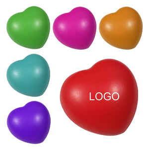 Pelota de Juguete de Espuma Suave de PU con Logotipo Personalizado, Pelota Antiestrés en Forma de Corazón, Regalo Promocional - Product Image 3