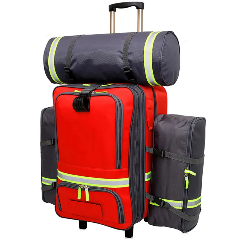 Portable Large Capacity Hand Carry Folding Trolley Luggage Wheeled Backpack Rolling Backpacks 2 Wheels Laptop Trolley Bags