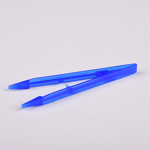 Sterile Disposable Forceps Straight Tips Blue PVC Medical Plastic For Dressing Changes Anti Static Individually Packaged - Product Image 1