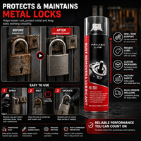 Spray lubrifiant multi-usages pour ateliers de réparation automobile, huile pénétrante antirouille en aérosol, OEM ODM, étiquette privée, approvisionnement en vrac