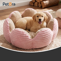 Lit pour animaux de compagnie Petora Fashion, rond, anti-griffures, confortable, chaud, pour chat et chien