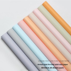 Papier de Série Ouya Style Coréen Couleur Unie 6.5 Soie Épaisse Modèle CLCS Bouquets de Fleurs Premier Amour Papier Cadeau Floral pour <span class=keywords><strong>Fleuriste</strong></span> - Product Image 3