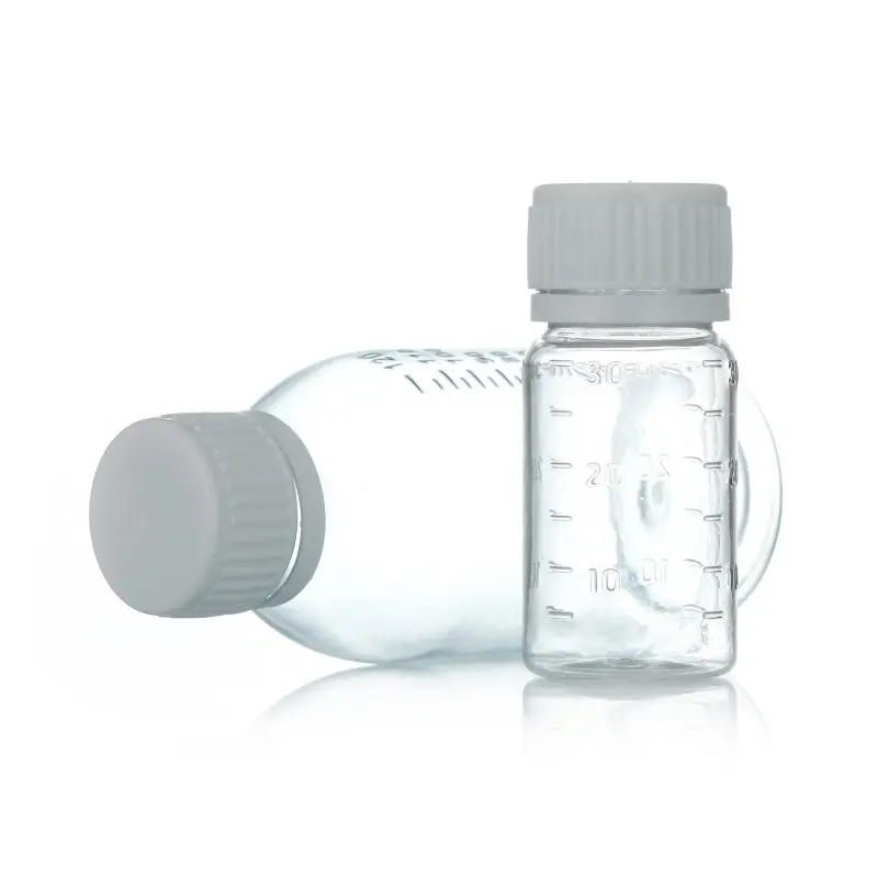 Botol kapsul mulut lebar bening grosir botol kemasan pil tablet obat dengan timbangan