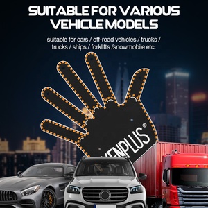 XENPLUS Original Seven 7 Modes <span class=keywords><strong>Flik</strong></span> Me Middle Finger Car Light on Car Window Car Decoration Accessories Auto Lighting System - Product Image 5