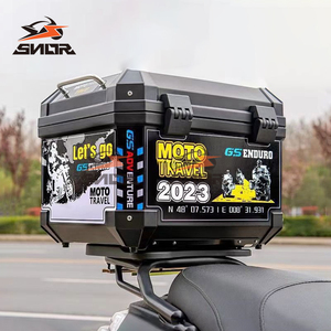 Caja de herramientas de almacenamiento cuadrada gruesa Universal SNOR al por mayor, caja trasera de motocicleta de gran capacidad para maletero de motocicleta - Product Image 4