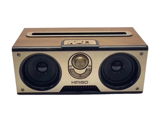 Loa không dây loa bằng gỗ với điện thoại di động đứng altavoz inalambrico hộp âm thanh di động Boombox Đôi Sừng <span class=keywords><strong>Retro</strong></span> A021 - Product Image 5