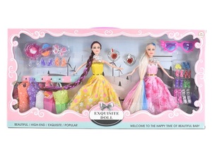 Poupées de mariage pour enfants de style mode, corps solide de 11,5 pouces, avec vêtements suspendus et collier, accessoires miroir sous blister - Product Image 4