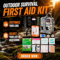 Trousse de premiers secours personnalisée IFAK pour la survie en plein air, mini sac de traumatologie d'urgence, pochette médicale MOLLE pour la randonnée, le camping, la voiture, les tremblements de terre