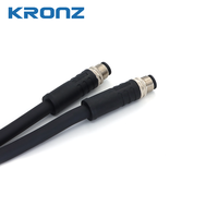 Connecteur d'alimentation mâle KRONZ M12 à 5 broches, codage K, étanche IP67, câble PVC, connecteur circulaire, longueur personnalisable disponible : 1m, 2m, 5m