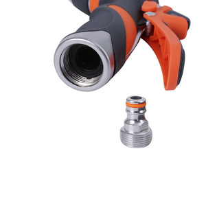 Pistola de Agua Multifuncional de Aleación de Zinc con Patrones de Rociado Variables para Lavado de Autos, Hogar y Riego de Jardines - Product Image 1