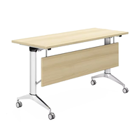 Table de bureau en bois multifonctionnelle réglable et pliable avec roulettes, bureau debout extensible et pivotant pour usage commercial