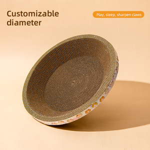 Penjualan Terbaik kertas bergelombang bulat bantalan penggaruk kucing, penggaruk kucing aman dan nyaman - Product Image 3