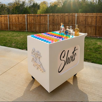 Chariot portable personnalisé pour verres à shot, avec éclairage RGB, pour discothèque, en métal