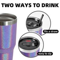Vaso Térmico de Acero Inoxidable de Doble Pared con Aislamiento al Vacío de 30 oz, Taza de Viaje Duradera, Taza de Café Aislada, Grabado Láser, Impresión 3D