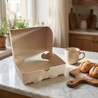 Boîte en carton kraft vierge recyclable avec lamination brillante, fond auto-scellant, pour logistique express et électronique grand public (vente en gros)