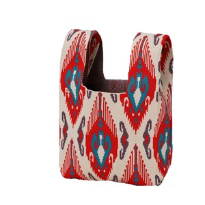 Sac en tissu à motifs irisés soigneusement sélectionné, sac fourre-tout tricoté, pochette, sac de shopping, simplicité urbaine, vertical - Product Image 5