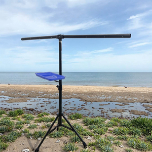 Soporte de suspensión de trípode de línea de pesca de aluminio ajustable Percha de playa Pica - Product Image 1