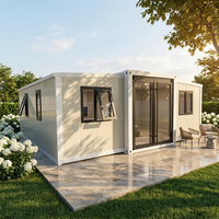Maisons préfabriquées en acier extensibles de luxe modernes 20/30/40 pieds avec salle de bain et cuisine pour usage en villa