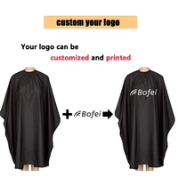 Cape de coiffeur imperméable avec logo personnalisé Wanmei, fournitures de coiffure, tablier de coupe de cheveux, capes antistatiques en polyester