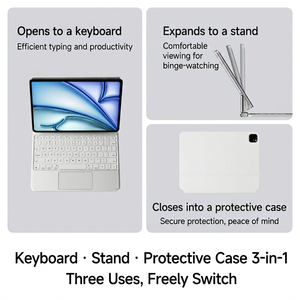 เคสคีย์บอร์ด RICHISON Magic สำหรับ iPad Pro 11/iPad Air, บลูทูธ 5.4, แทร็คแ<span class=keywords><strong>พ</strong></span><span class=keywords><strong>ด</strong></span>, คีย์บอร์<span class=keywords><strong>ด</strong></span>เรืองแสง 78 ปุ่ม, คีย์บอร์<span class=keywords><strong>ด</strong></span>อะลูมิเนียม - Product Image 4