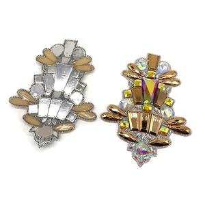 Carnevale oro metallo acrilico accessori Costume ferro su strass rifilatura resina Applique Patch per Notting Hill carnevale - Product Image 2