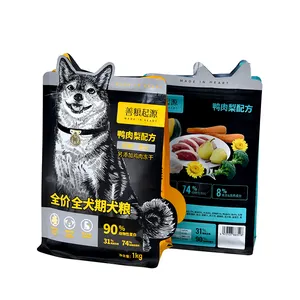 Đứng lên Túi PET Snack Túi Ziplock bao bì nhựa cho thức ăn cho chó pho mát con chó xử lý Mylar Túi